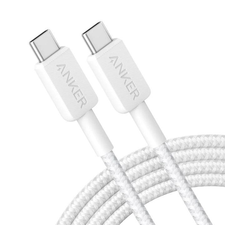 Anker 322 USB-C to USB-C 1.8M 60W Şarj Data Kablosu - Beyaz
